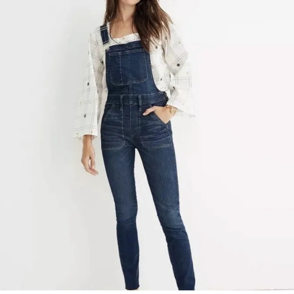 Madewell Skinny Overalls Jansing Wash- size S - Picture 1 of 14